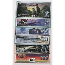 ANTARCTICA 2001 . TWO 2  - ONE HUNDRED 100  DOLLARS BANKNOTES . SPECIMEN